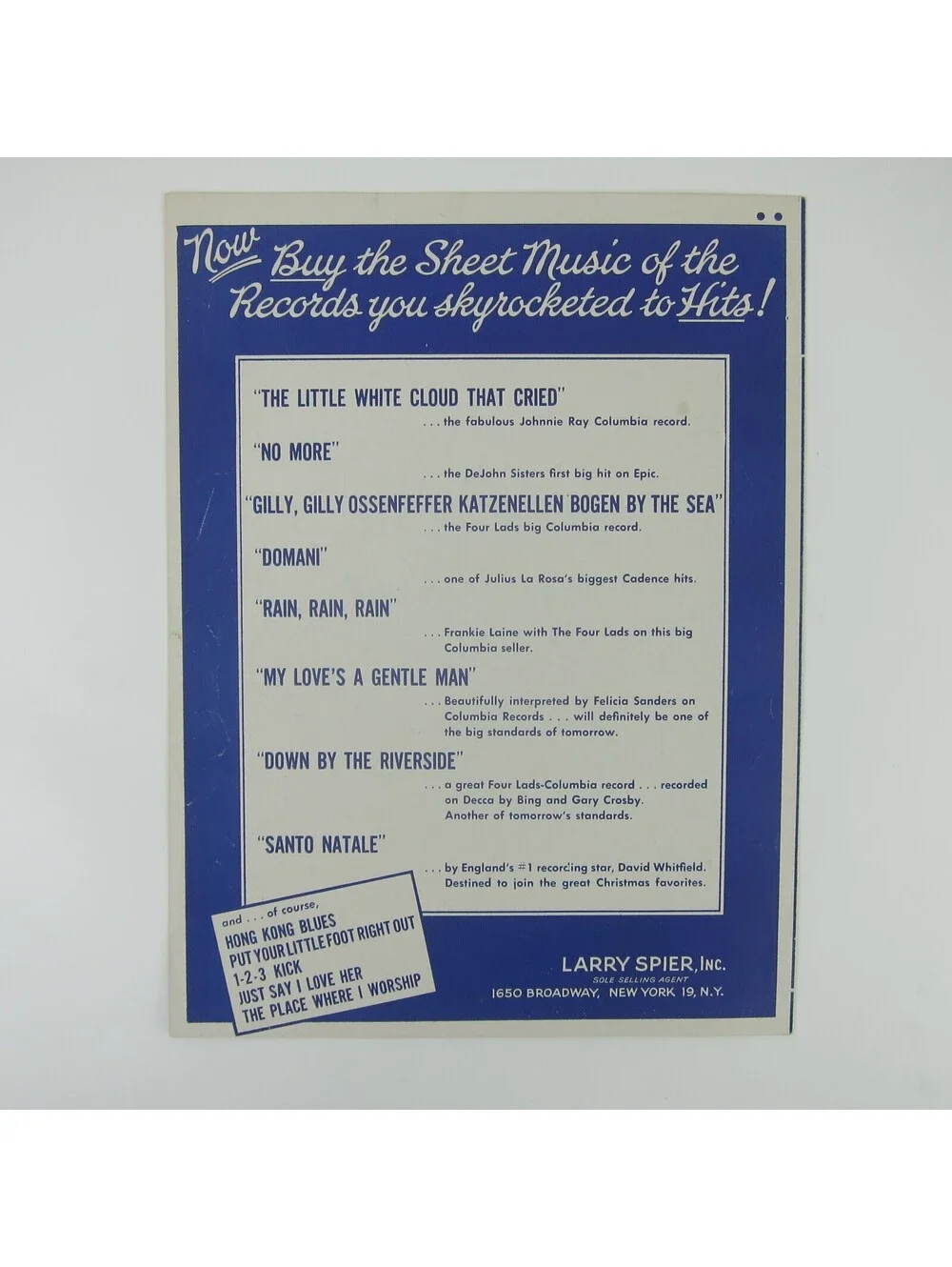 Sheet Music No, Not Much The Four Lads Al Stillman Robert Allen Vintage 1956